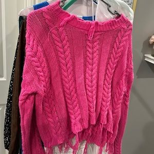 sweater that’s pink small really cute